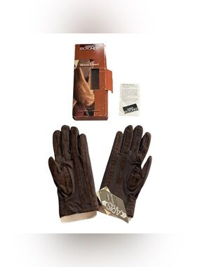 NWT Vintage Men’s Large Aris Isotoner Warm Lined Brown Gloves